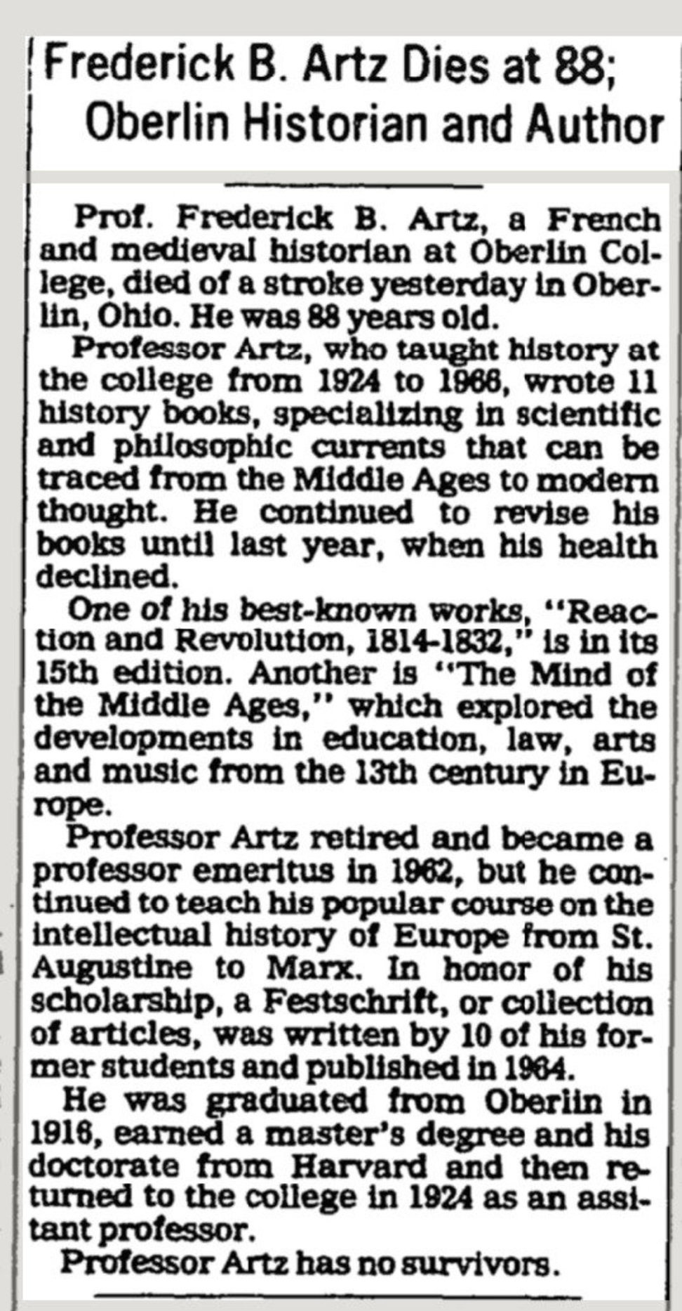 Newspaper clipping